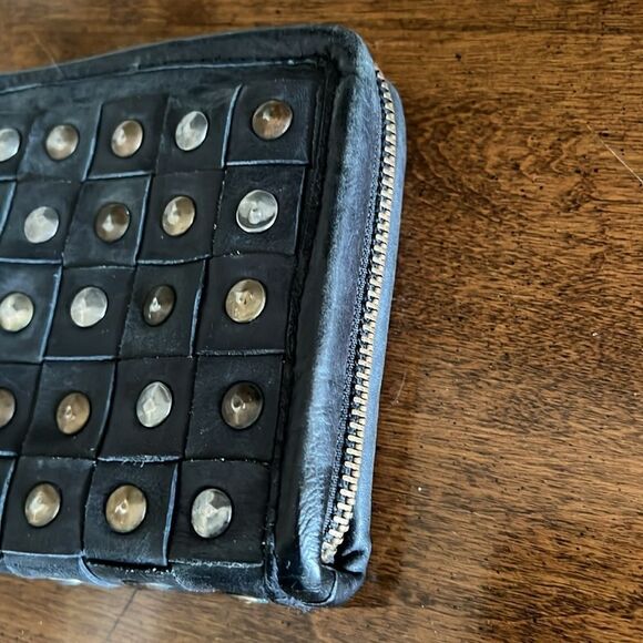 Viola Castellani Woven Studded Leather Wristlet A18 - Picture 3 of 6